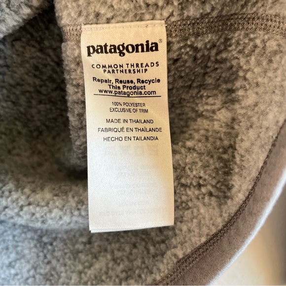 Patagonia Women’s Better Sweater 1/4 Zip Fleece Sz M EUC in Birch White (Grey) - Picture 11 of 13